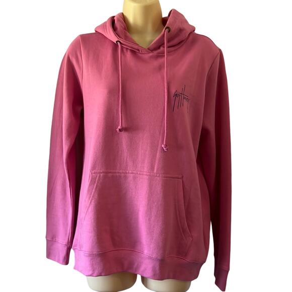 Guy Harvey Pink Sweatshirt Hoodie Turtle Design Woman Size Medium Pullover - Picture 1 of 8